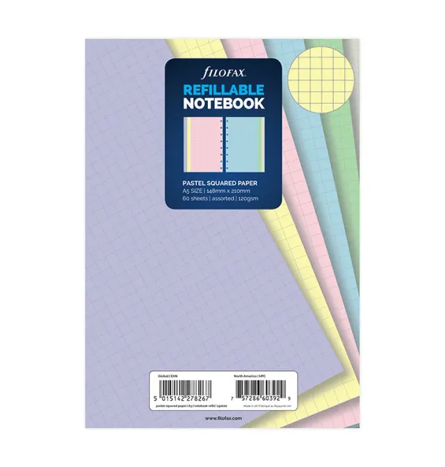 Filofax Classic Pastels Recharge A5 quadrillée
