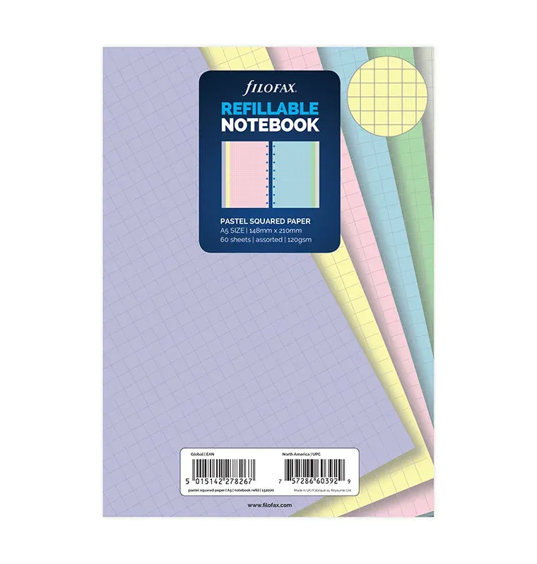 Filofax Classic Pastels Recharge A5 quadrillée