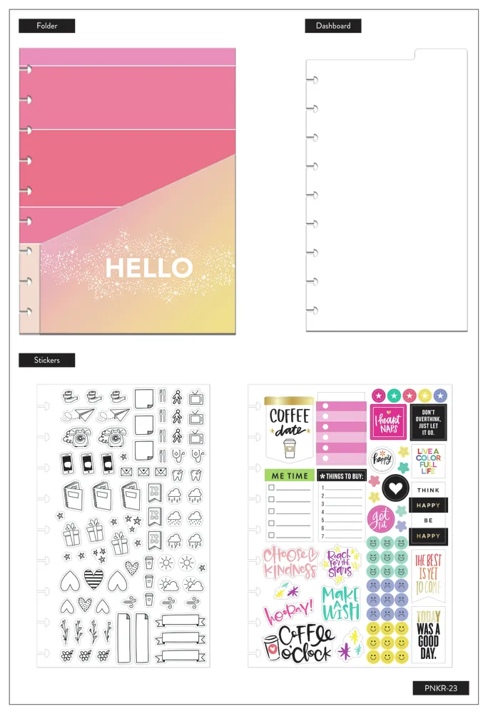 Happy Planner Grand Plans carnet pointillé Classic kit