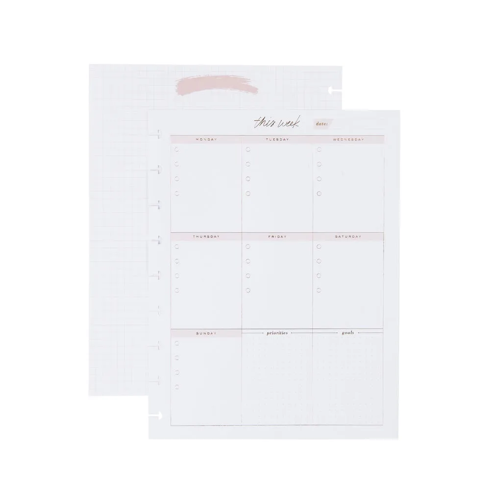 Happy Planner Minimalist recharge Classic 24 fiches planning hebdo