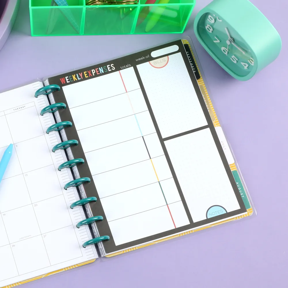 Happy Planner Bright Retro bloc budget Classic 100 feuilles