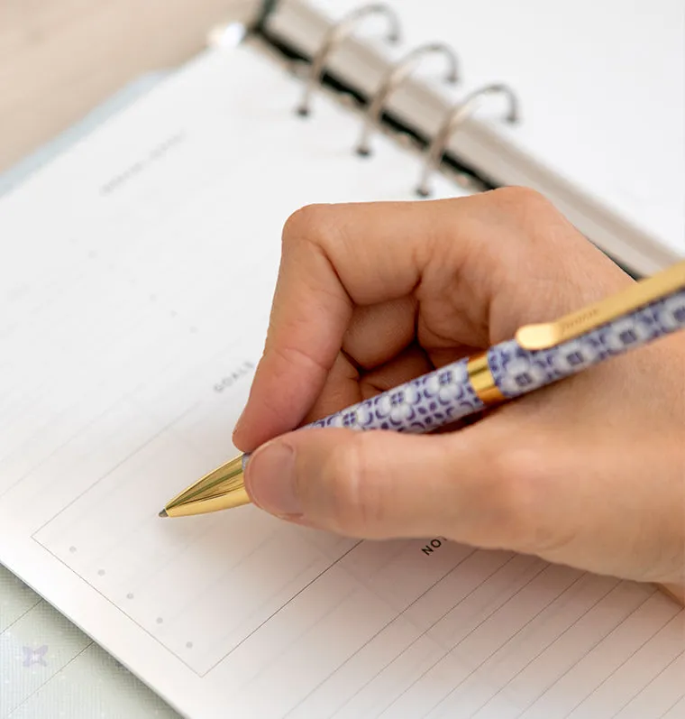 Filofax Mediterranean stylo bille métal noir 1 mm