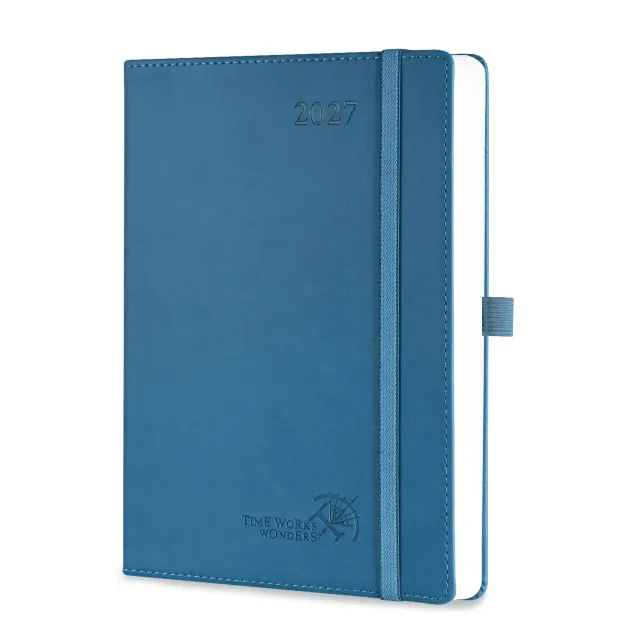 Poprun CELBTA5-27 agenda journalier 2027 A5 souple bleu nuit