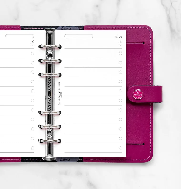 Filofax Classic recharge To Do Personal 20 feuilles