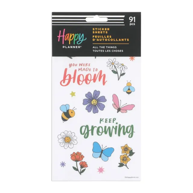 Happy Planner All the Things Icons stickers 5 feuilles 91 pièces