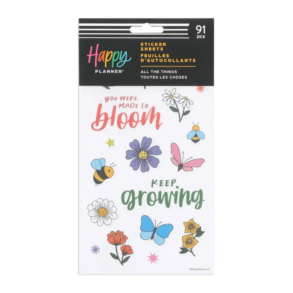 Happy Planner All the Things Icons stickers 5 feuilles 91 pièces