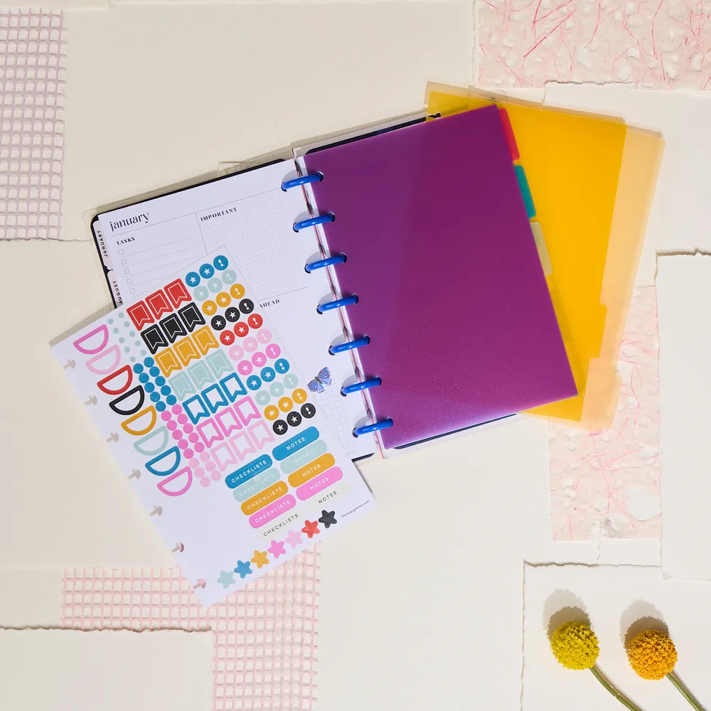 Happy Planner Happy Brights Mini intercalaires plastique 6 pièces couleur