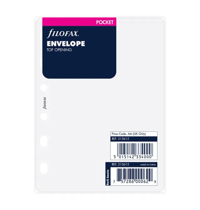 Filofax Classic pochette transparente Pocket ouverture haute