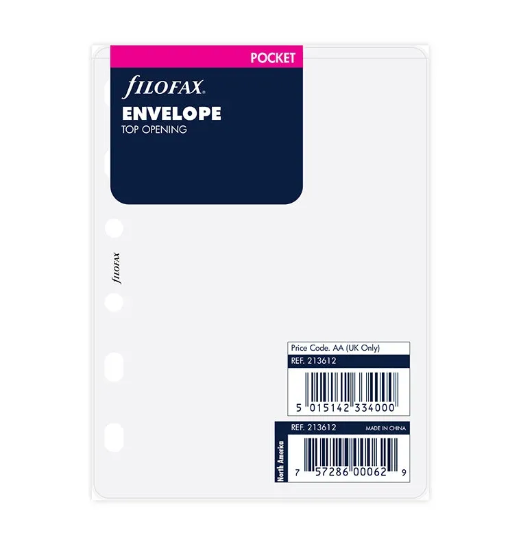 Filofax Classic pochette transparente Pocket ouverture haute