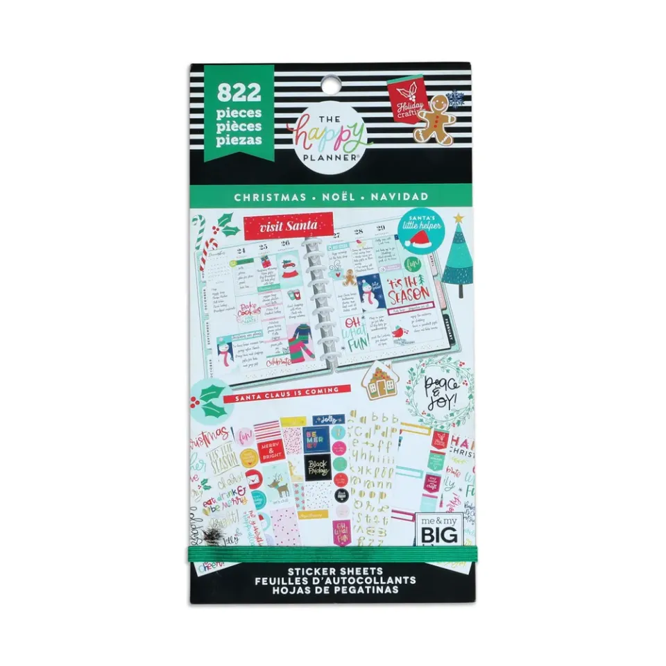 Happy Planner Value Pack Christmas autocollants 30 feuilles Noël