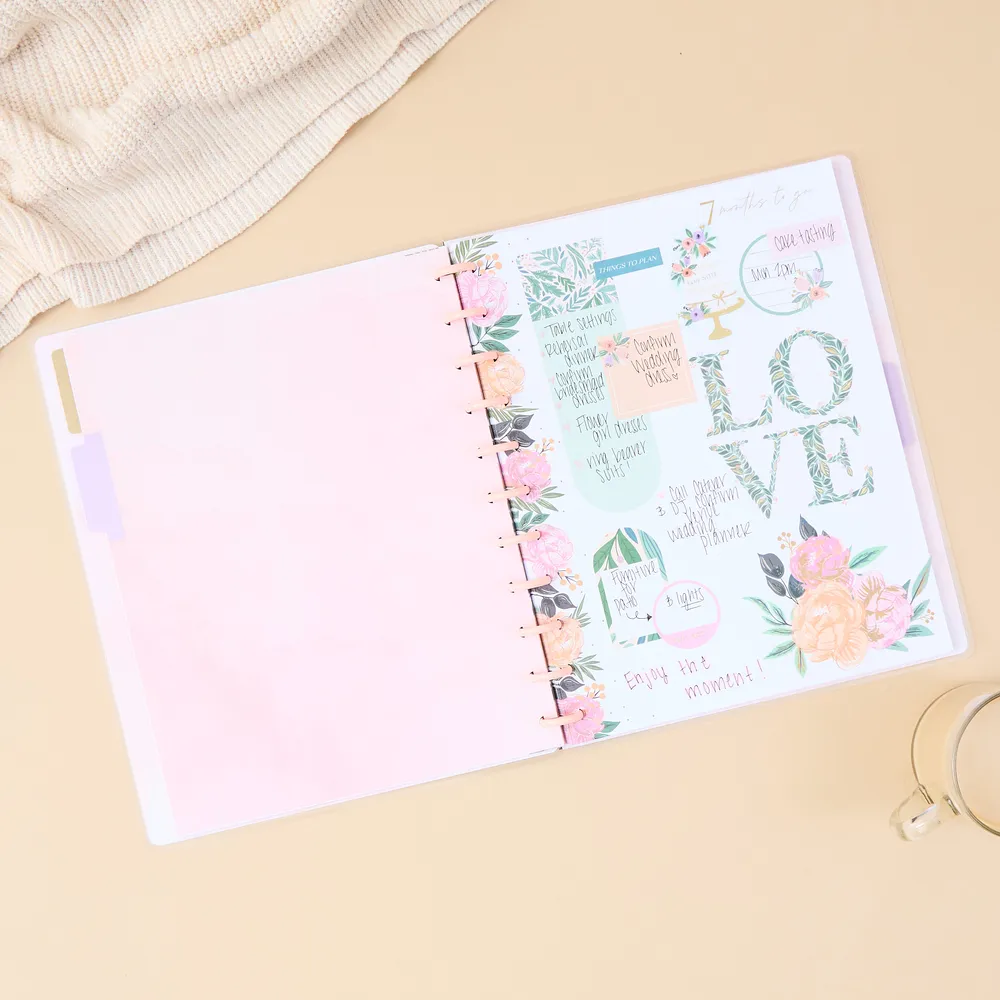 Happy Planner Garden Wedding carnet Big pointillé 60 feuilles mariage