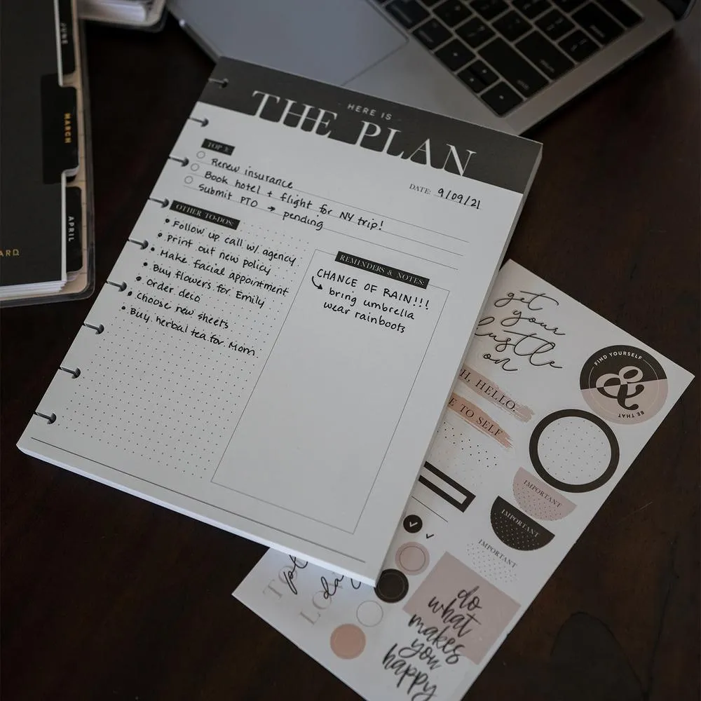 Happy Planner The Plan bloc papier Classic 100 feuilles