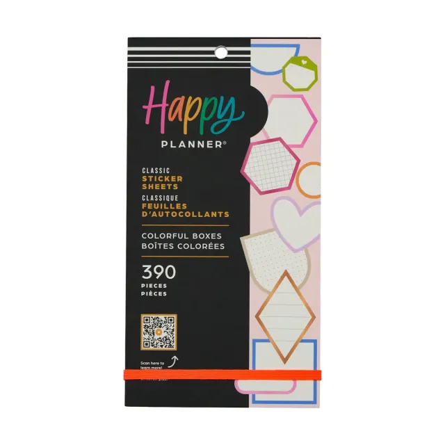 Happy Planner Bright Colorful Boxes stickers Classic 390 autocollants
