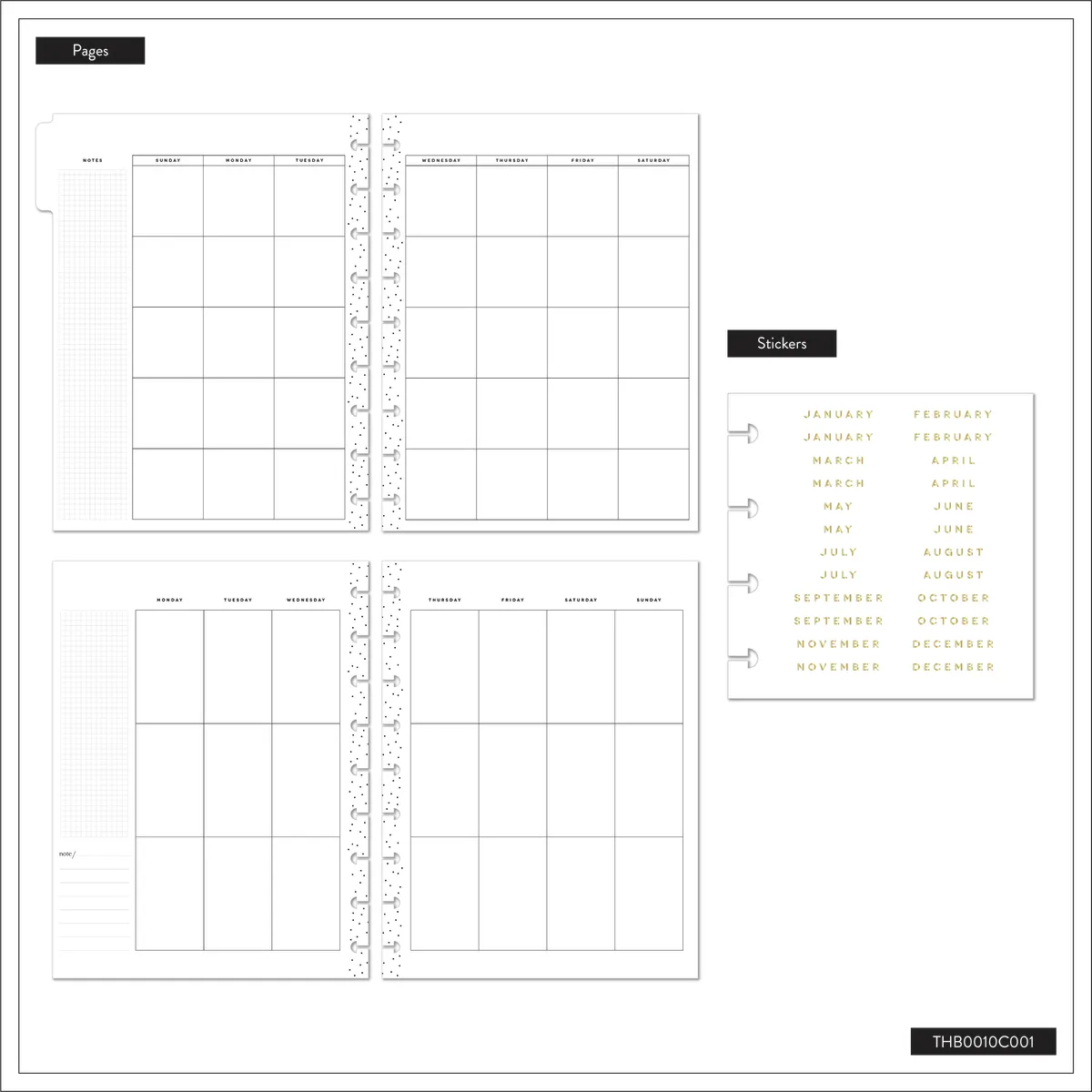 Happy Planner Pop of Positivity agenda Classic non daté