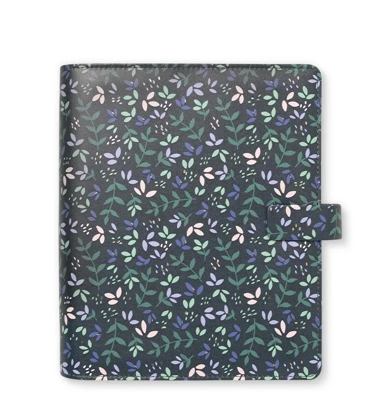 Filofax Garden organiseur A5 noir floral doré