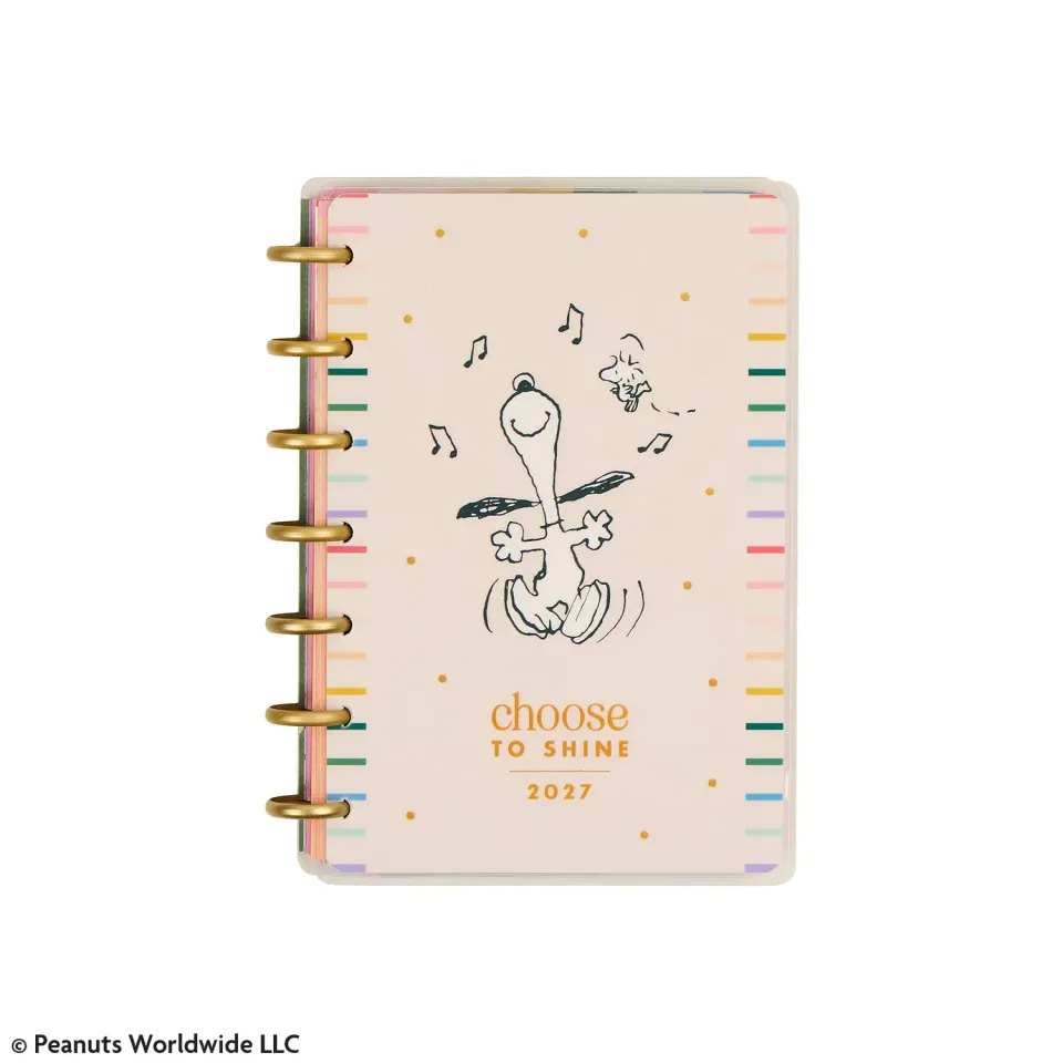 Happy Planner Peanuts agenda 2027 Mini horizontal 12 mois