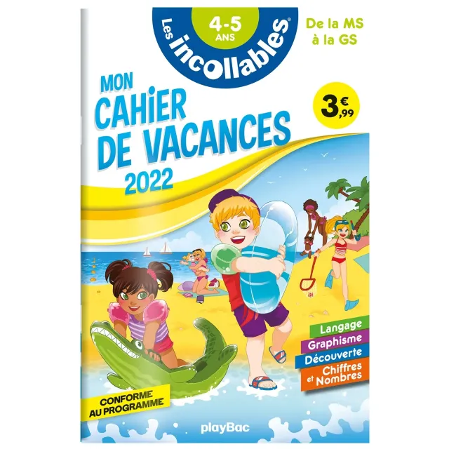 Frigobloc Les Incollables cahier vacances MS vers GS 4-5 ans