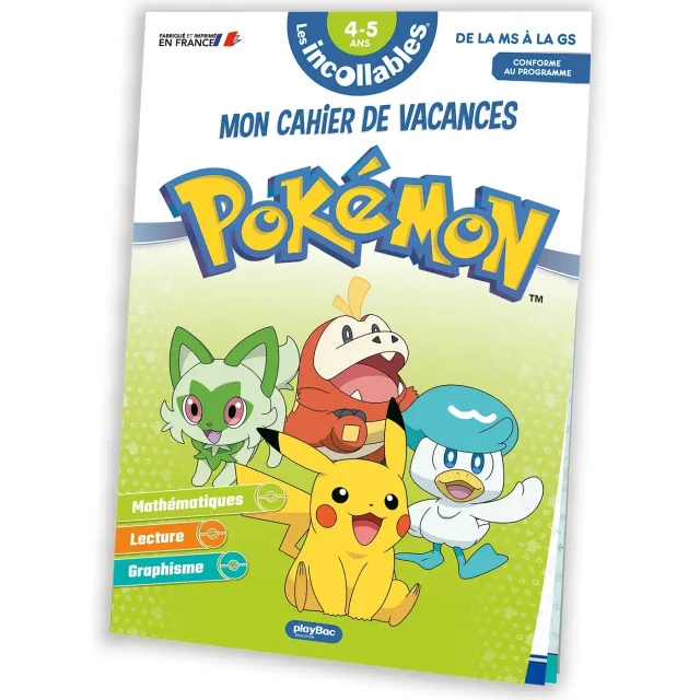 Frigobloc Pokémon MS à GS cahier de vacances 2026 révisions