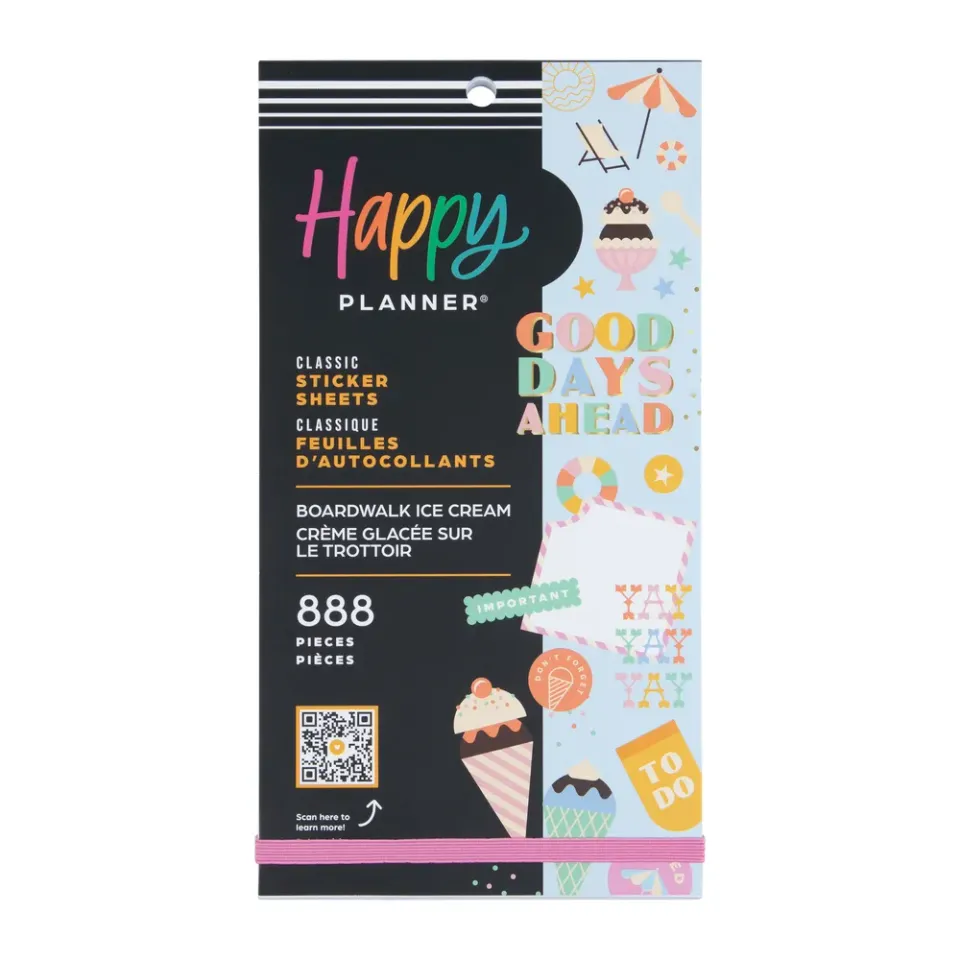 Happy Planner Boardwalk Ice Cream stickers 888 pièces