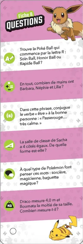 Les Incollables Je rentre en CE1 cahier quiz Pokémon CP
