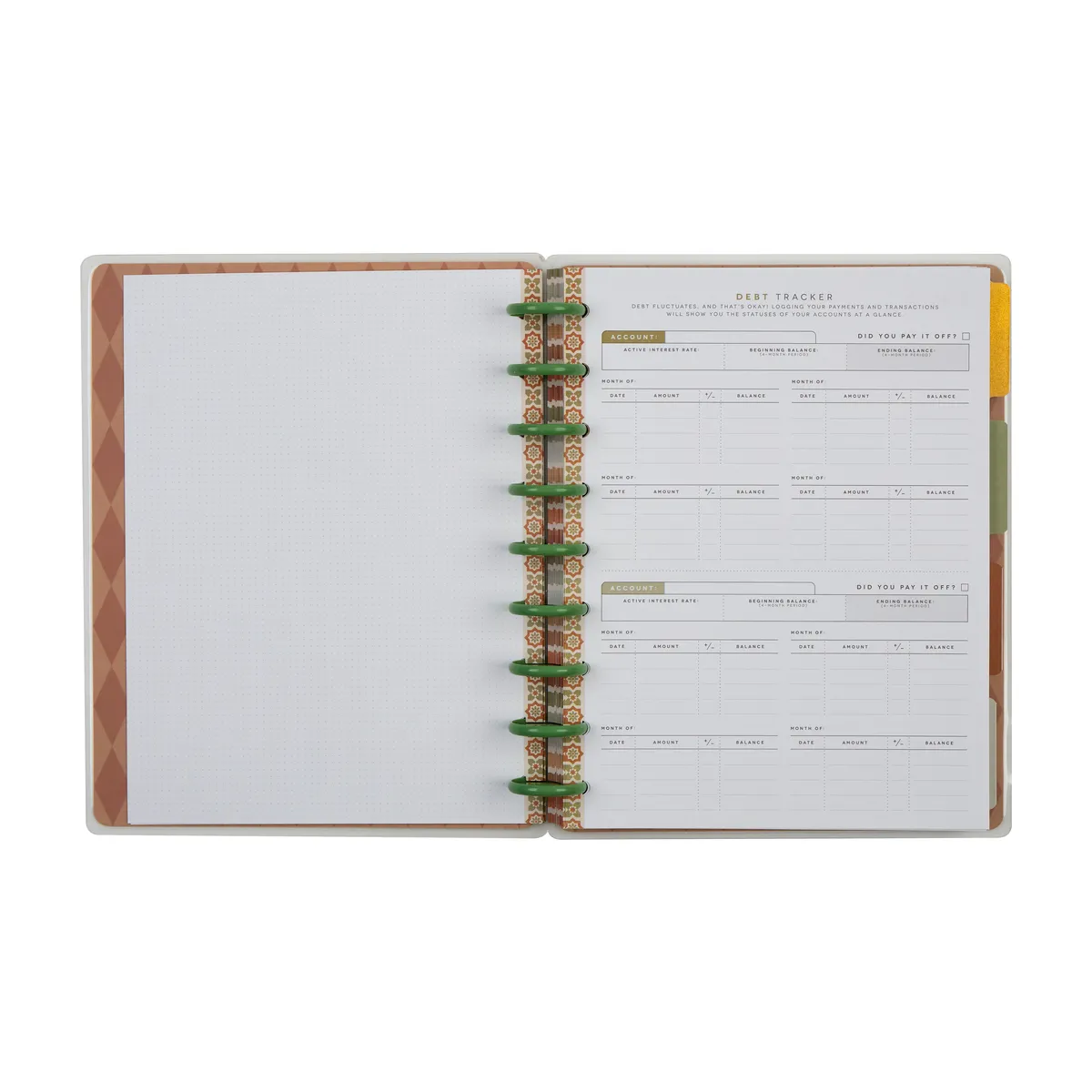 Happy Planner Reflect & Grow Classic journal budget guidé 80 feuilles