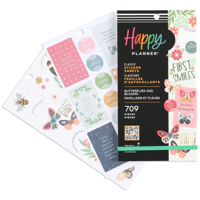 Happy Stickers Butterflies Blooms Baby stickers 709 pièces