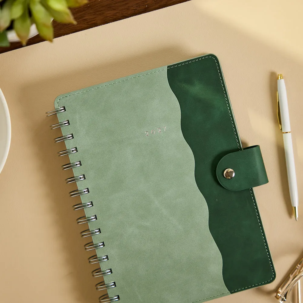 Happy Planner Citrine Sage Scallop agenda 2027 A5 12 mois