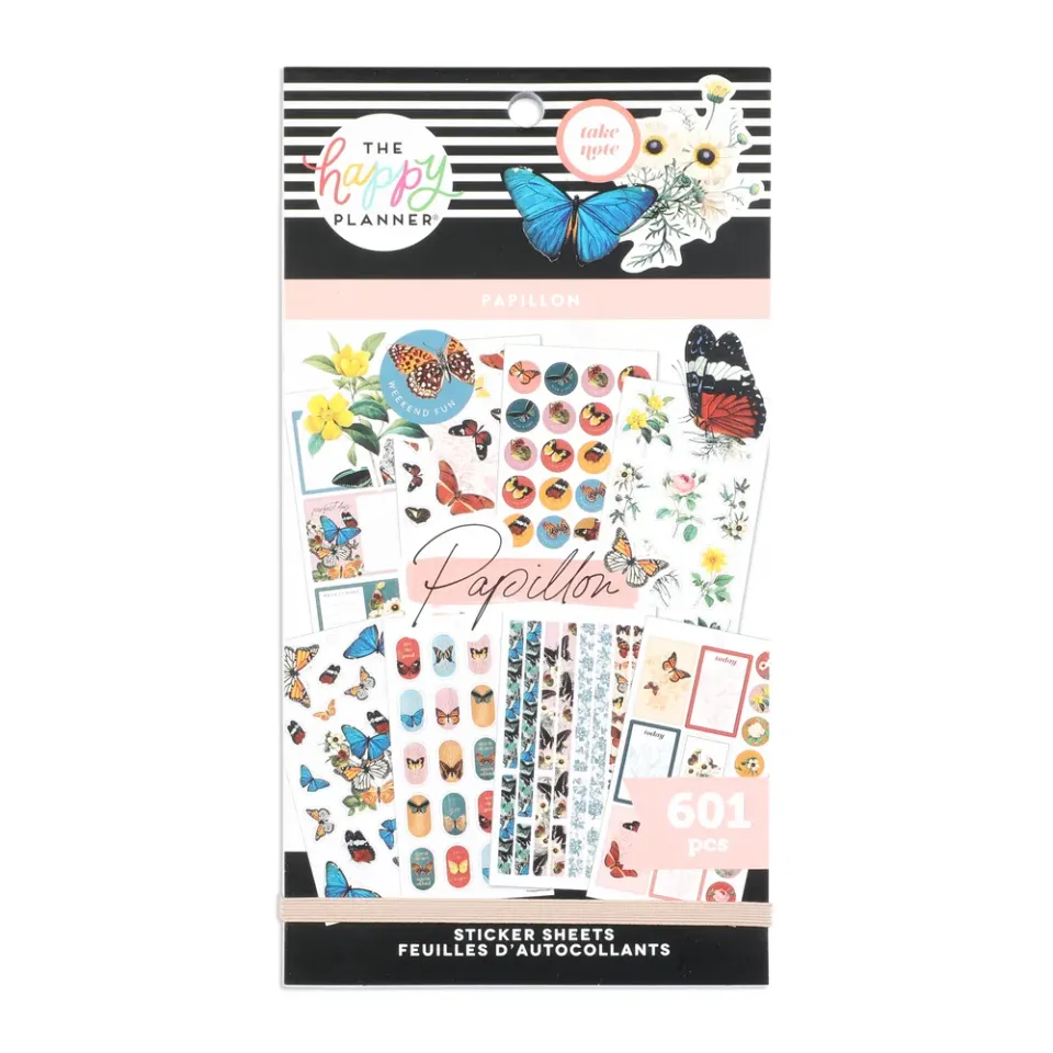 Happy Planner Papillon Butterfly stickers décoratifs 601 pièces