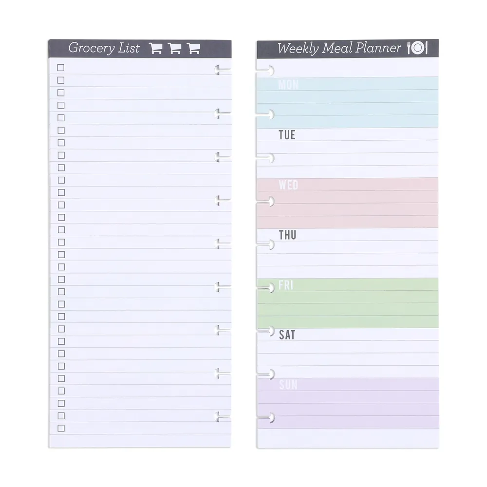 Happy Planner Daydreamer recharge repas demi-page 60 feuilles