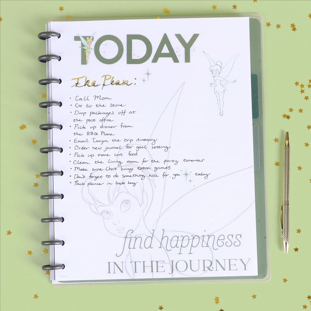 Happy Planner Disney Tinker Bell Big carnet pointillés 60 feuilles