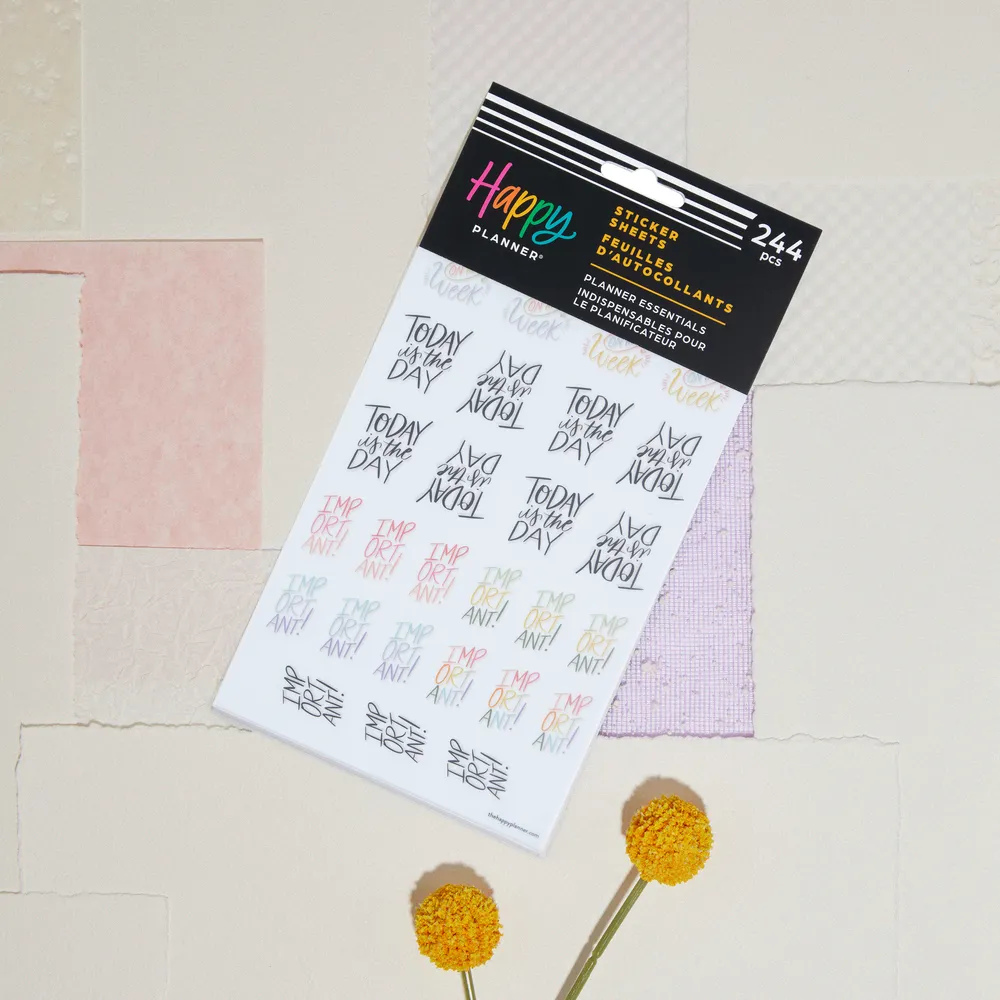 Happy Planner Essentials stickers agenda organisation x5