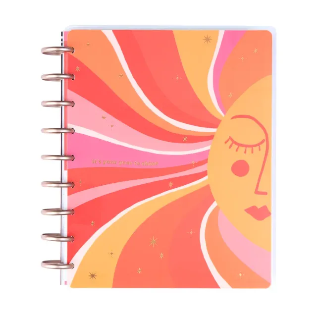 Happy Planner Cat Coq Retro Sunset agenda Classic dashboard non daté