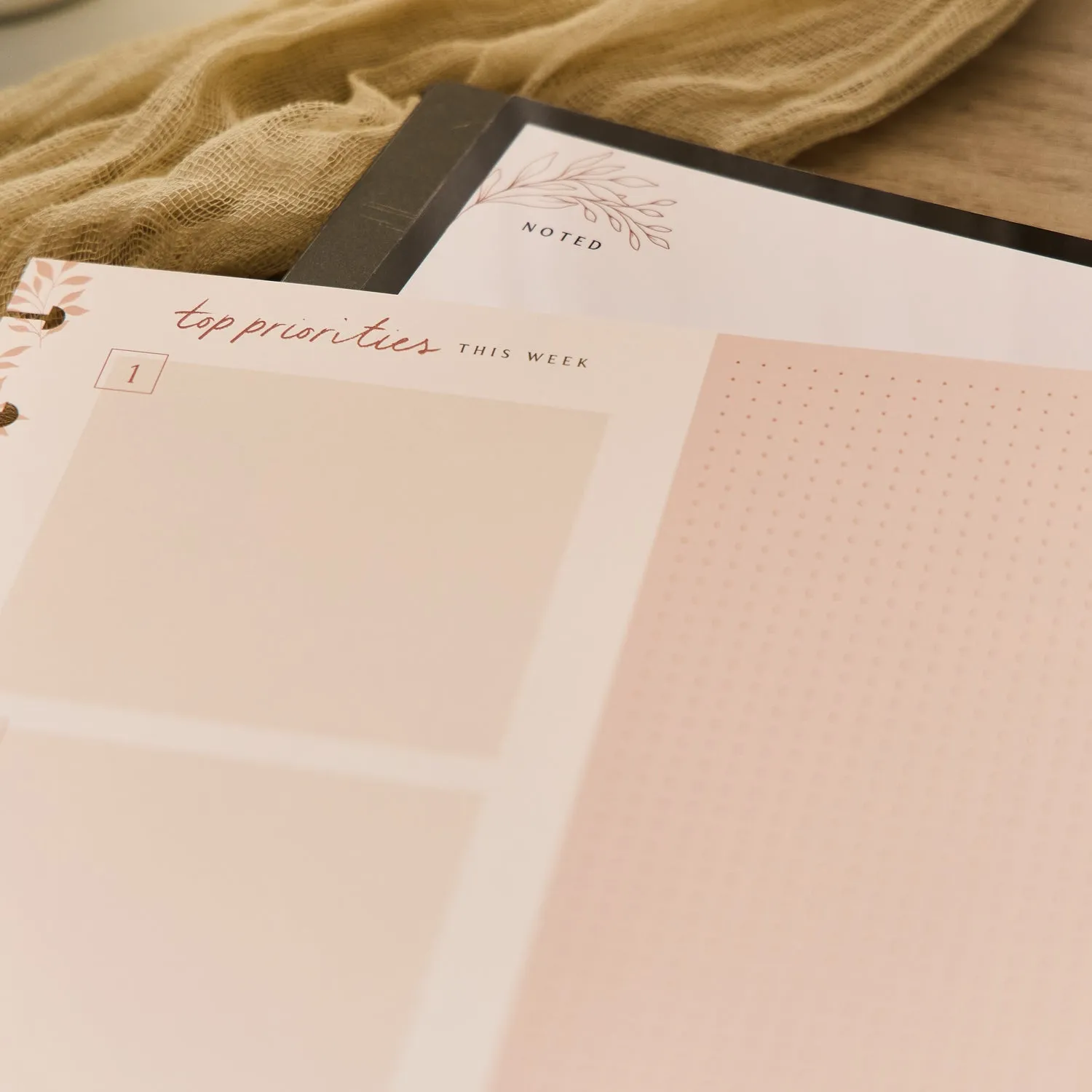 Happy Planner Modern Charm extension planner big objectifs budget