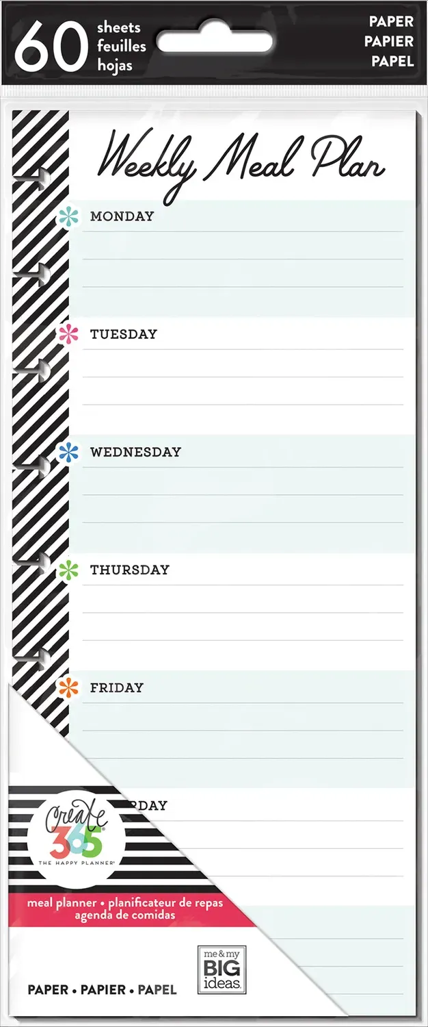 Happy Planner Classic Meal Planning demi-fiches 60 repas