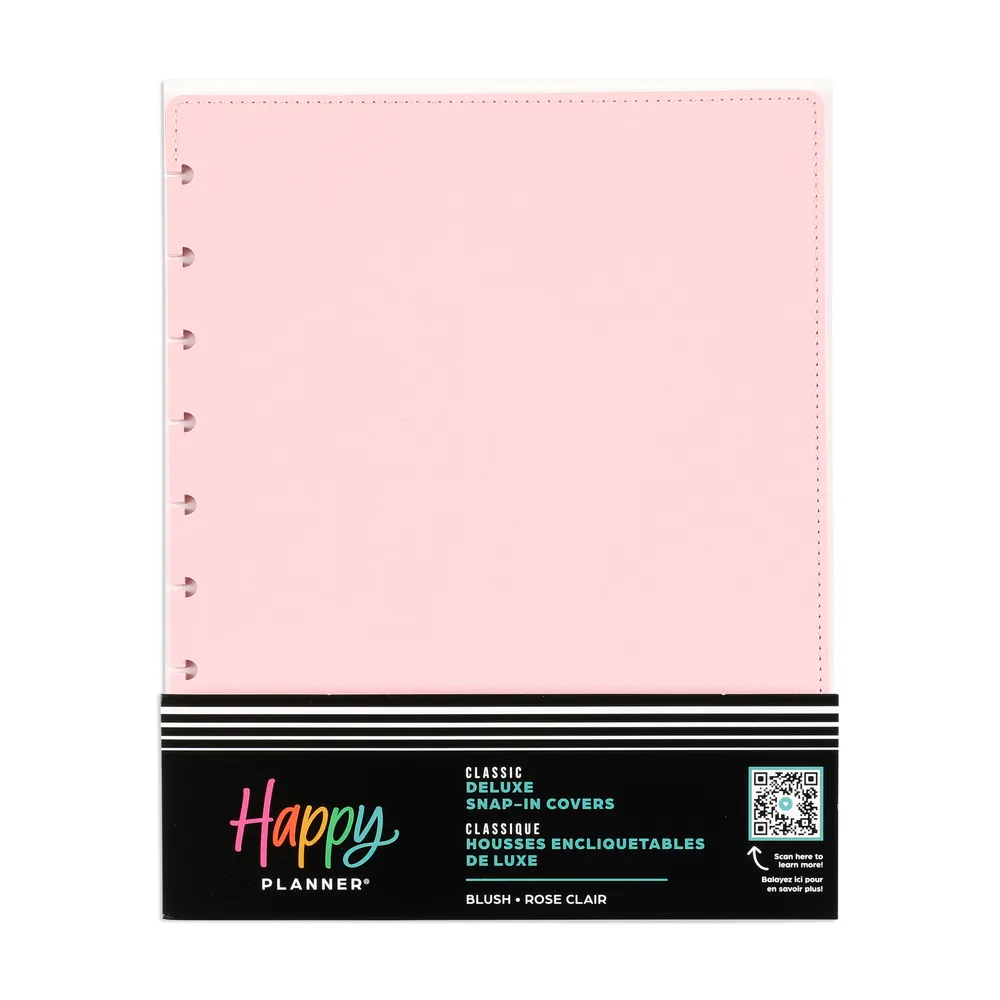 Happy Planner Classic Blush Deluxe couverture agenda simili cuir