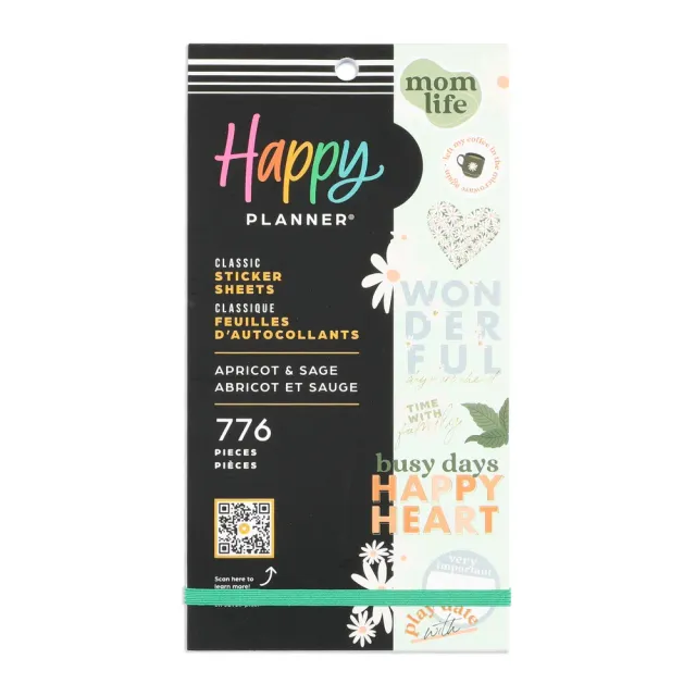 Happy Planner Apricot Sage Mom stickers 30 feuilles 776 maman