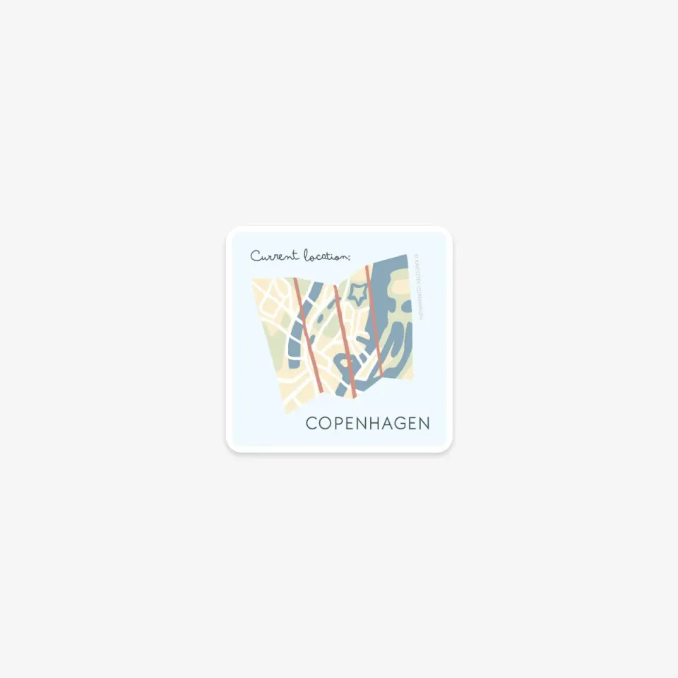 Kartotek Copenhagen Map sticker vinyle mat