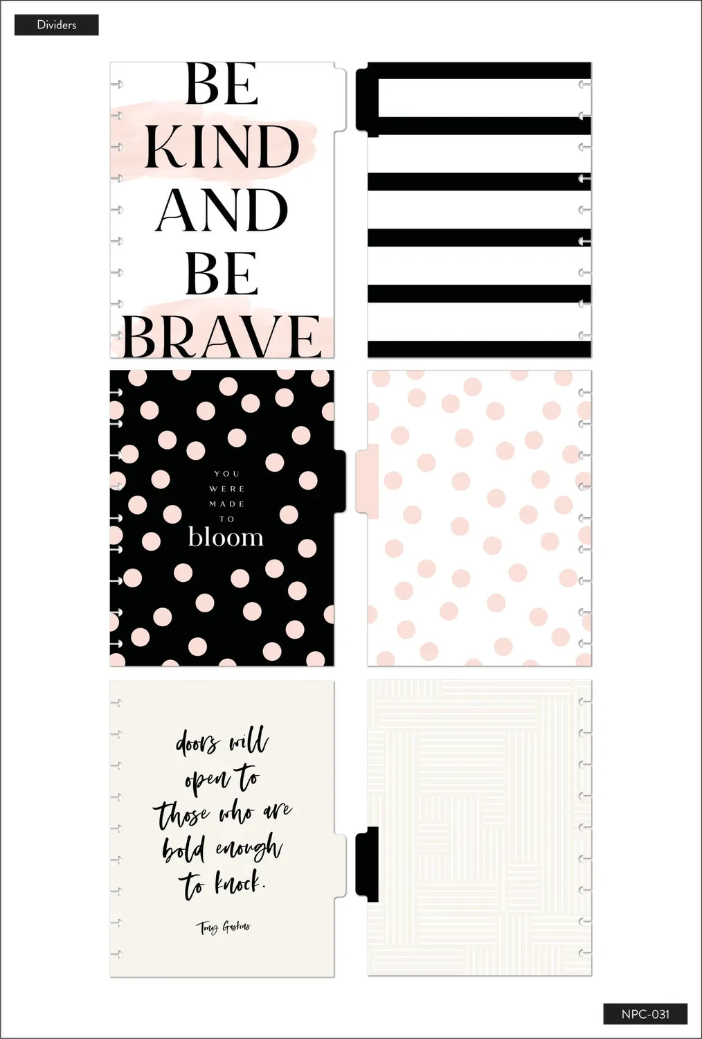 Happy Planner Blushin It carnet Classic à disques pointillé ligné