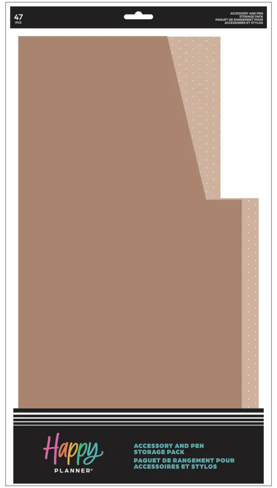 Happy Planner Woven Tan kit rangement 3 boîtes beige tissé