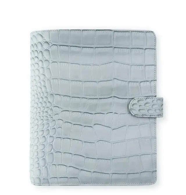 Filofax Classic Croc A5 organiseur gris perle cuir