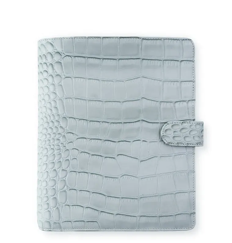 Filofax Classic Croc A5 organiseur gris perle cuir