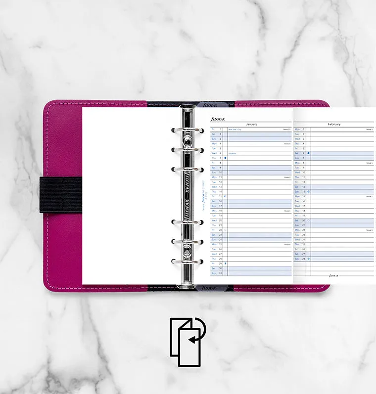 Filofax 68402 Recharge Agenda 2027 Verticale Personal semaine