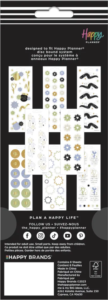 Happy Planner Quirky Plans stickers étudiant 8 planches 117