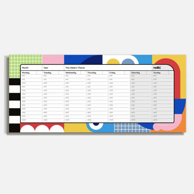 Nolki Luna Park Midi semainier bureau 50 feuilles