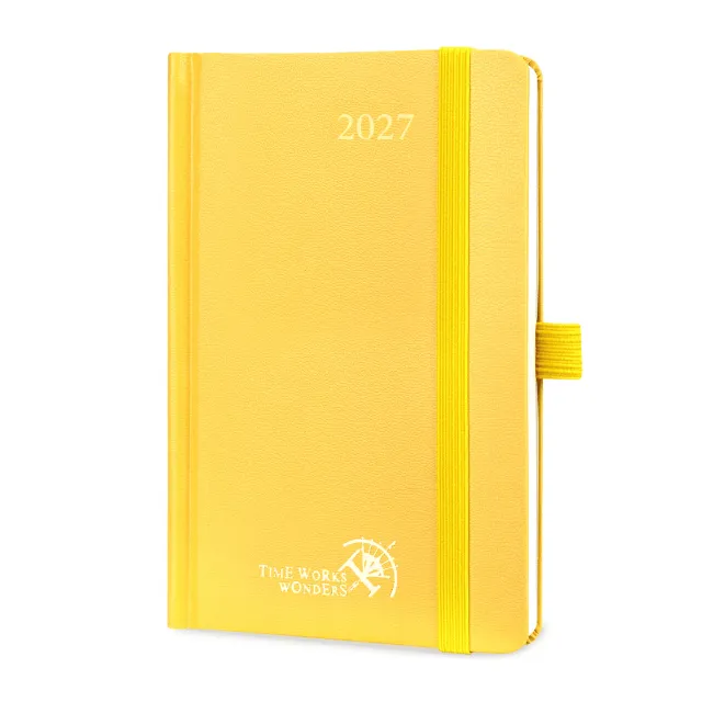 Poprun CEHA6-27 agenda semainier 2027 A6 rigide jaune clair