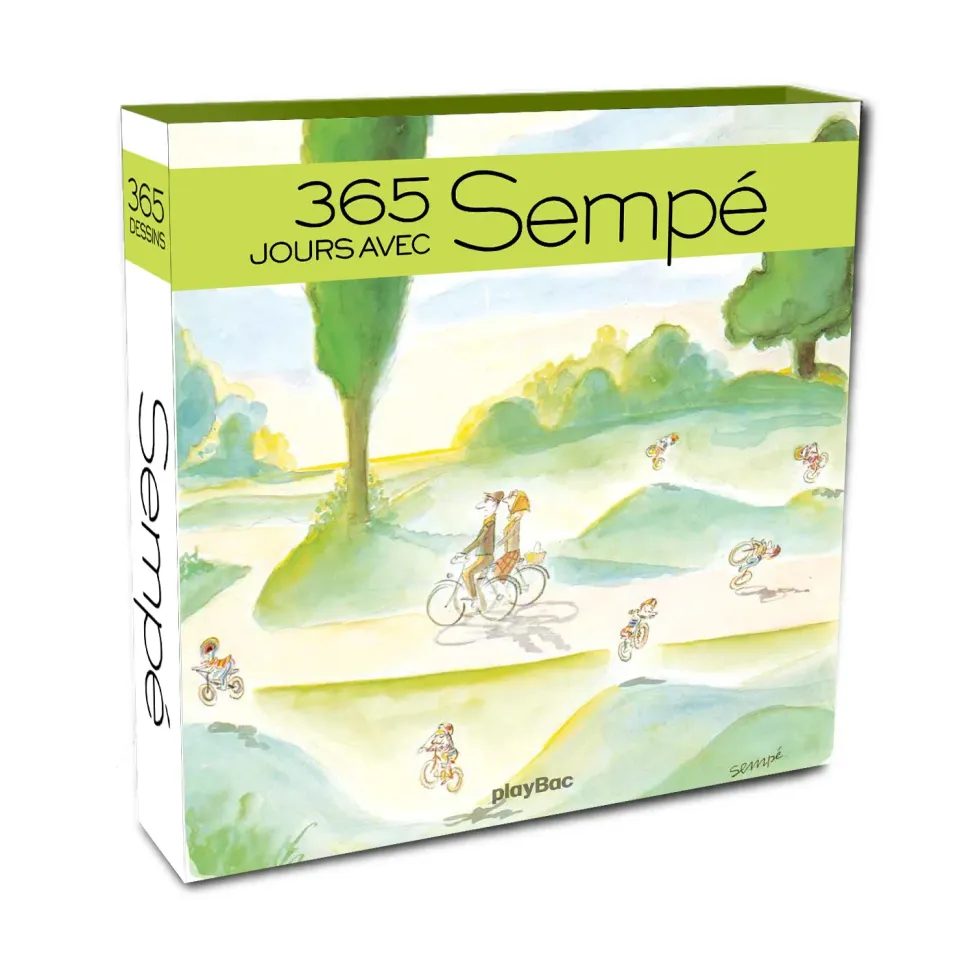 Frigobloc 365 jours avec Sempé calendrier chevalet humour