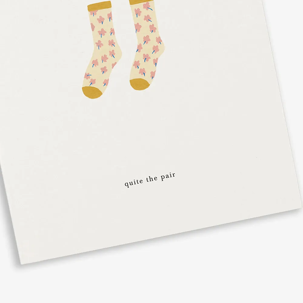 Kartotek Socks carte de vœux Quite the Pair avec enveloppe