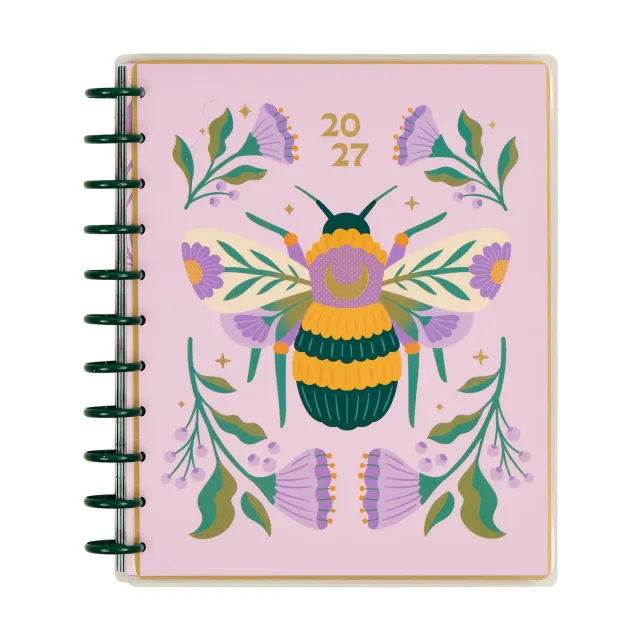 Happy Planner Hive & Bloom 2027 agenda Big horizontal 12 mois