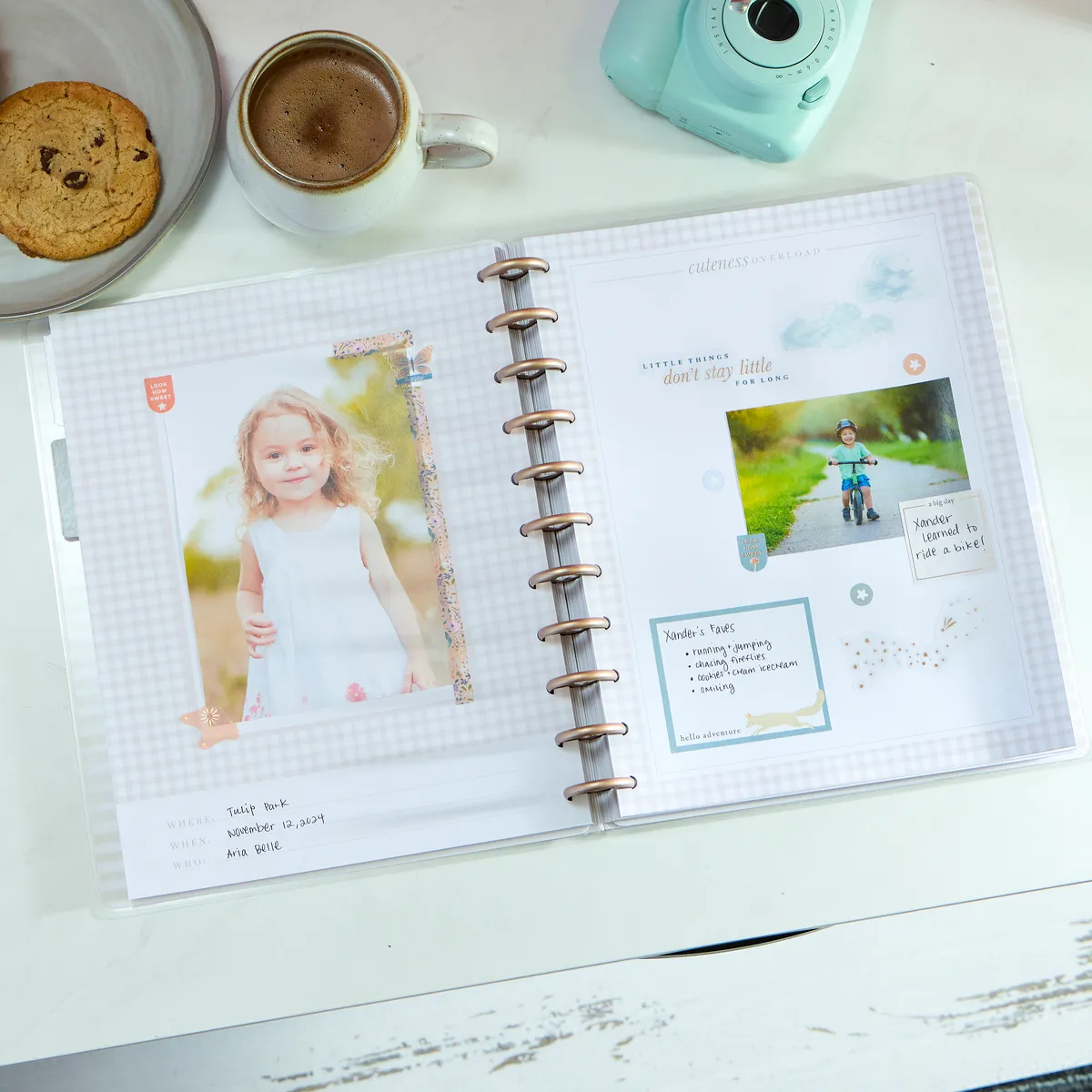 Happy Planner Pure Joy Baby journal photo Big 80 feuilles bébé