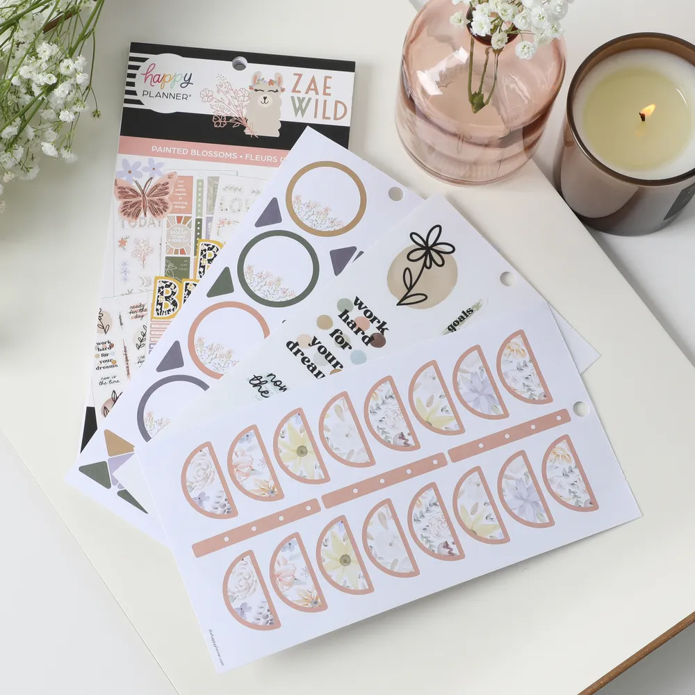 Happy Planner Zaewild Painted Blossoms stickers 513 floral